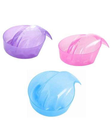 LATRAT 3 Pieces Manicure Tools Soaking Bowls with Rectangle Shaped Care Spa Hand Spa Manicure Bowls