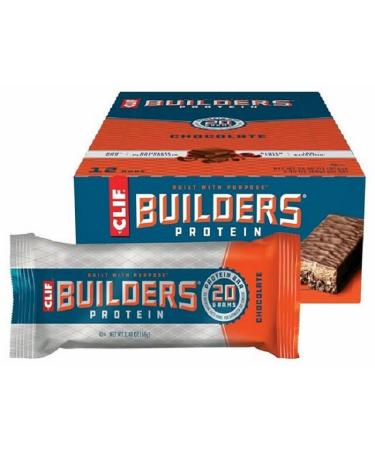 Cliff Bar Builder Bar, Chocolate, 2.40-Ounce (Pack of 12)