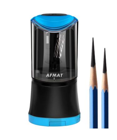 AFMAT Artist Pencil Sharpener  Charcoal Pencil Sharpener  Long Point Pencil Sharpener  Art Pencil Sharpener for 6-9.6mm Large Pencils  Rechargeable Pencil Sharpeners for Art Pencils-Blue