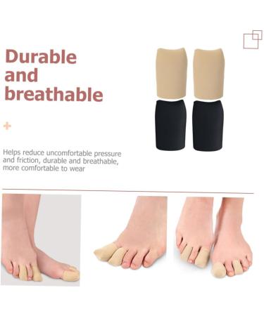 Silicone Gel Big Toe Caps - 2 Pairs Breathable Protective Guards 4x2.5cm - Buy Online on SooperMarket.com