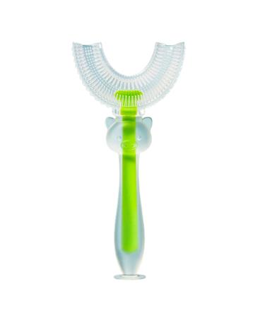 ZTGD Christmas Decorations Baby Toothbrush Cartoon Shape Suction Cup Bottom Silicone Infant Manual Cleaning Toothbrush for Gum Care Baby & Child Personal Care Green Small Small Green