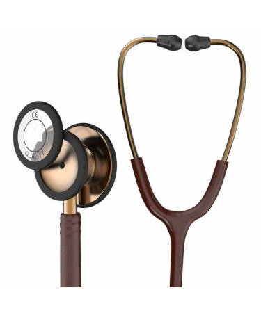 Saini MEDICOS Cardio 3 Monitoring Stethoscope Copper-Finish Chest Piece Chocolate Tube
