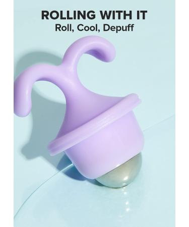 I DEW CARE Rolling With It | Cooling Depuffing Facial Roller with Cap - Mother's Day Gift | Reusable Hygienic Cooling Stick Skincare Tool - Ice Roller Travel Size | FSC Packaging - Buy Online on SooperMarket.com