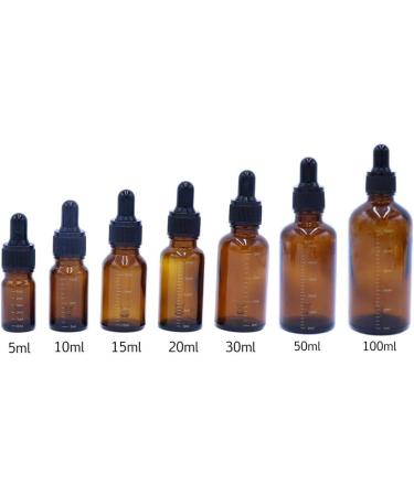 3 Pcs Empty Refillable Amber Glass Graduated Dropper Bottle Essential Oil Cosmetics Elite Fluid Container Jar Pot Holder with Glass Pipette Dropper (30ml/1oz) - Buy Online on SooperMarket.com