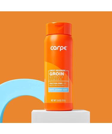 Carpe No-Sweat Groin Powder for Women - Maximum Sweat Absorption, Chafing Prevention - 2.6 oz (1 Pack) - Buy Online on SooperMarket.com