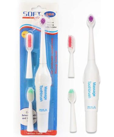 Adult Electric Massage Toothbrush 3 Head Replacement Battery Operated Portable Toothbrush for Boys | International Shipping Available - Buy Online on SooperMarket.com