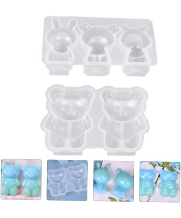 2pcs Coaster DIY Doll Shape Pendants Silicone Baking Mold Ornaments Adorable Ornament Dessert 11.5X6.3X2.4CM White - Buy Online on SooperMarket.com
