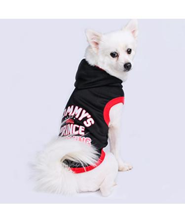 SANWOOD Dog Soft Sweatshirt with Mommy's Prince Charming letter print Pet Hoodie Letter Print Keep Warmth Soft Texture Warm Dogs Hooded Sweatshirt for Autumn - Blue L - Buy Online on SooperMarket.com