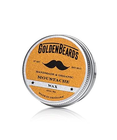 Golden Beards Organic Moustache Wax 15ml - 100% Natural | Jojoba, Argan & Apricot Oil - Handmade Grooming Product - Buy Online on SooperMarket.com