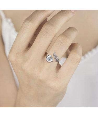 APOTIE Sterling Silver Miscarriage Ring - Infant Loss Jewelry for Women | Memorial Pregnancy Rings with Cubic Zirconia - Buy Online on SooperMarket.com