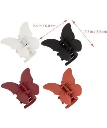 KALLORY 4Pcs Hair Claw Clip Butterflies Back Hair Clamp Holder Clips for Women and Girls 1 count (Pack of 1) Assorted Color - Buy Online on SooperMarket.com
