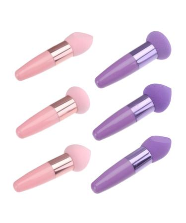 Gogogmee 2 Sets Beauty Pen Beauty Makeup Tool Facial Powder Sponge Beauty Brush Beauty Sponge Makeup Sponge with Handle Make-up Pen Makeup Puff Pen Portable Makeup Sponge Makeup Gadget