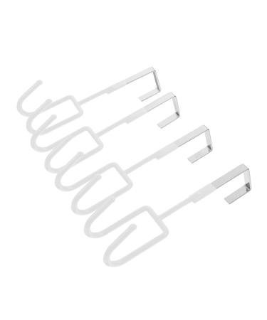 CHILDWEET Wall Coat Hanger 4pcs Wall Mounted Hooks Wall Mount Hooks Door Hanger Hook Door Hook Towel Organizer 19X9X5CM White