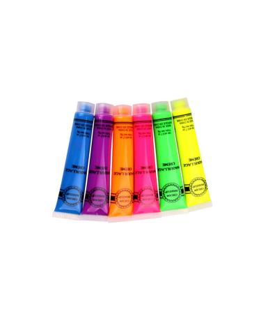Glow-in-the-Dark Halloween Makeup Set - UV Blacklight Face & Body Paint (6 Tubes) for Festival Fun - Buy Online on SooperMarket.com
