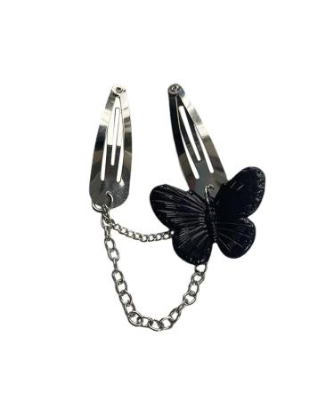 JSGHGDF Hair Clip Bobbys Clip y2kBobby y2kHairpin Butterflys Hair Clip Barrettes y2kHair Clip Y2KHair Black butterfly