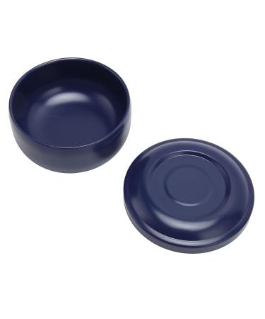 Dark Blue Razor Shell with Lid - Wide Iron Shaving Soap Cup & Foam Mug with Large Capacity for Effortless Shaving - Buy Online on SooperMarket.com
