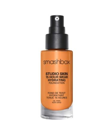 Smashbox Studio Skin 24 Hour Wear Hydrating Foundation 4.0 Medium Dark with Warm Peach Undertone 1 fl oz (30 ml)