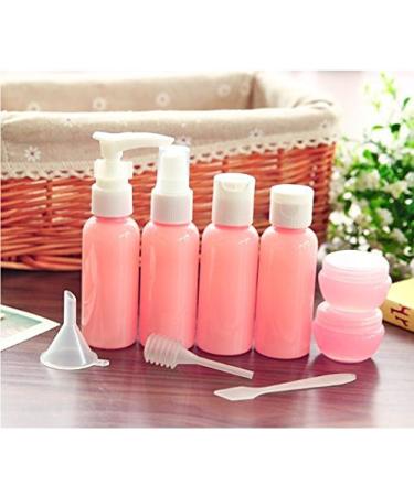 WOIWO 9 Pieces Travel Kit Travel Kit Plastic Spray Bottle Lotion Shampoo Cream Cosmetic Bottle