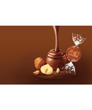 Lindt LINDOR Hazelnut Milk Chocolate Truffles Gift Box 156-Gram Box Chocolate Gift Box Perfect for Gifting - Buy Online on SooperMarket.com