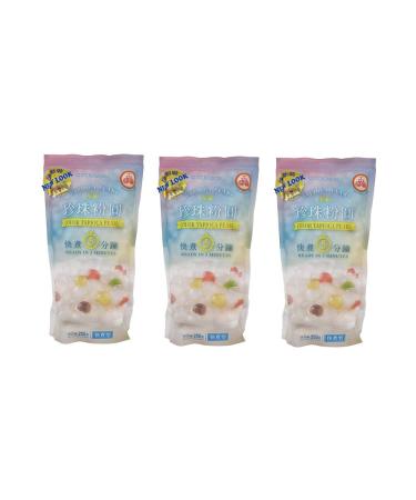 WuFuYuan Instant Pearl Color Tapioca 250g 3-Pack