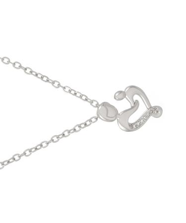 Oralgos Elegant aesthetic women's necklace unique mother child love trailer necklace aesthetic necklace for women shape silver