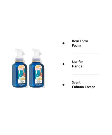 Bath & Body Works Cabana Escape Gentle Foaming Hand Soap 2-Pack - 8.75 oz | 17.5 oz - Buy Online on SooperMarket.com