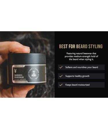 Warrior's Beard Balm - Viking Storm | Non-Greasy 100% Natural Formula - 50g Silver Collection - Buy Online on SooperMarket.com