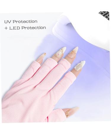 Gel Manicures Glove UV Shield Glove for Gel Manicure Fingerless Nail Glove for Nail Design 2 pairs. - Buy Online on SooperMarket.com