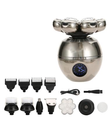 5 in 1 7D Electric Shaver Rechargeable Bald Shaver Waterproof Rotary Razor Beard Trimmer Nose Hair Trimmer Shaver Set for Men