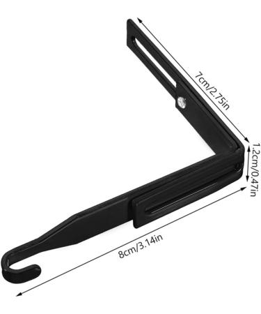 ABOOFAN 2pcs Metal Cabinet Hooks Heavy Duty Clothes Hanger Towel Hooks Metal Hook Wall Hanging Household 8.00X7.00X1.20CM Black - Buy Online on SooperMarket.com