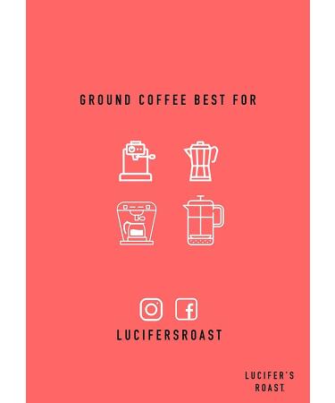 Lucifers Roast 500g Coffee from Italy - Strong Dark Roast 100% Robusta - Low Acid - Perfect for French Press & Filter Coffee - Buy Online on SooperMarket.com