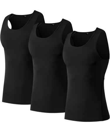 Kids Compression Tank Tops 3 Pack - Youth Boys/Girls Athletic Sleeveless Shirts for Workout Base Layer - Black - Buy Online on SooperMarket.com
