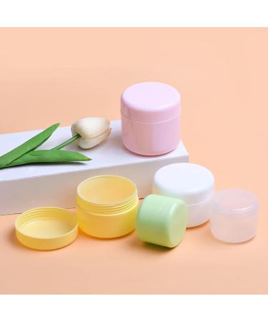 Tianzd 24-Piece 20ml White Plastic Empty Cream Can Set with Lids & Spatulas - Ideal Cosmetic Containers for International Shipping - Buy Online on SooperMarket.com