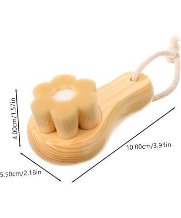 Gogogmee Facial Wash Brush with Wooden Handle Face Cleansing Brush Facial Exfoliator Exfoliating Face Scrubber Skin Care Tools Face Exfoliator Brush Face Brush Face Wash Brush - Buy Online on SooperMarket.com
