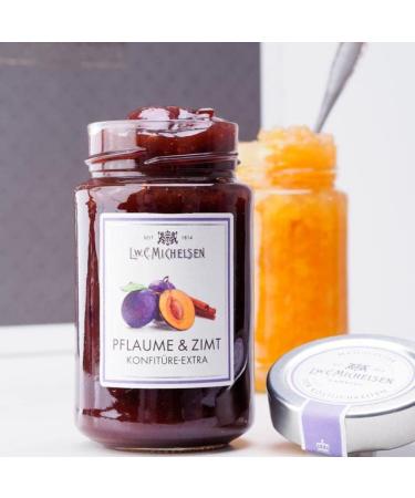 L.W.C. Michelsen Plum & Cinnamon Jam 280g | All-Natural Additive-Free | Fruity & Spicy Breakfast Delight - Buy Online on SooperMarket.com