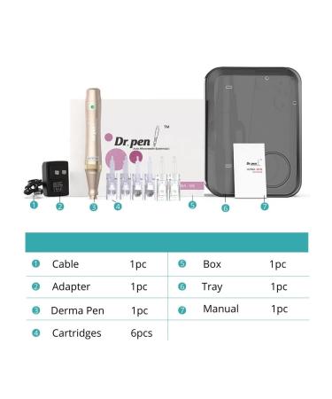 Dr. Pen Ultima M5 Professional Kit - Multi-function Wireless Derma Beauty Pen - Skin Care Tool Kit - 12pins & 36pins & Round Nano Cartridges - Buy Online on SooperMarket.com