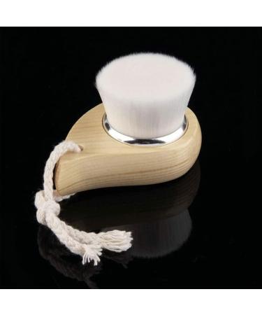 Facial Cleanser Brush with Wood Handle Cleansing Soft Bristle Face Care Clean Tool for Women Men Facial Cleanser Brush - Buy Online on SooperMarket.com