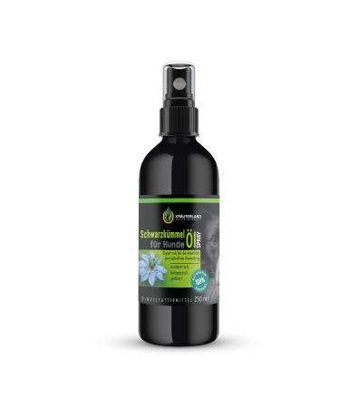 Herbal land black cumin oil spray for dogs 250ml - cold -pressed filtered native - black cumin oil spray bottle for on the go - feeding & fur care in premium quality