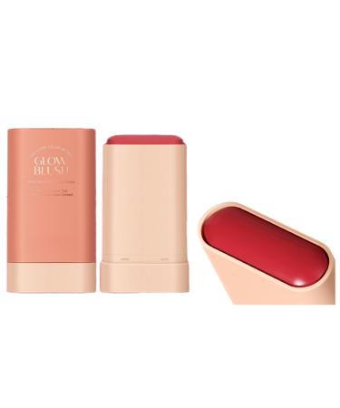 Lovelycat On the Go Makeup Blush Stick Long Lasting Natural Nude Makeup Tinted Moisture Stick Shadow Lips Cheek Waterproof Creamy Makeup Long Lasting Natural Nude Makeup for All Skin (red)
