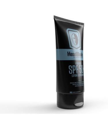 HeadBlade HeadLube SPF 50 Men's Lotion and Sunscreen - Anti-Aging Formula for Face, Body & Scalp | Water Resistant 80 Minutes | 5 fl oz - Buy Online on SooperMarket.com