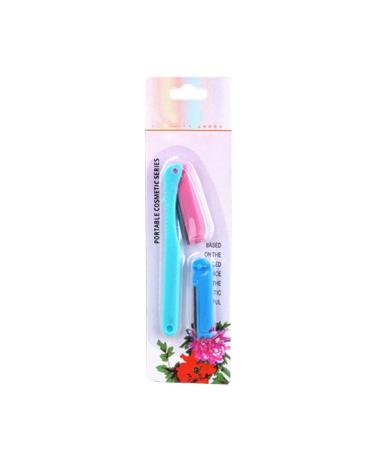 Women Facial Hair Remover Shaver Eyebrow Trimmer Foldable Replaceable Random Color