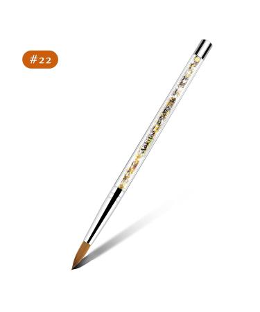 Premium #22 Sable Kolinsky Acrylic Nail Brush - Zobelhaar Nail Art Tool for Gel & Manicure - Perfect for Acrylic Nails & Nail Polish - Buy Online on SooperMarket.com