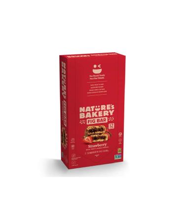 Nature's Bakery Whole Wheat Fig Bars, Real Fruit, Strawberry, 12 Twin packs Strawberry 12 Twin Packs