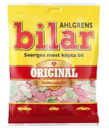 Ahlgrens Bilar Original Fruity Marshmallow Sweets 200g - Pack of 3