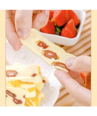 Mango Strawberry Kiwi milk cake candy Mixed flavor snacks sweet traditional handmade pastries soft waxy Nougat casual snacks snack dessert Happy candy gift snack pastry (100 packs) - Buy Online on SooperMarket.com