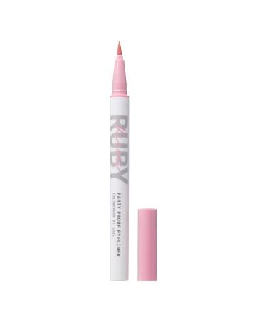 Ruby Kisses Party Proof Eyeliner  Pastel Colors Premium Felt-tip Waterproof Long-lasting Eyeliner (Pink Smoothie)