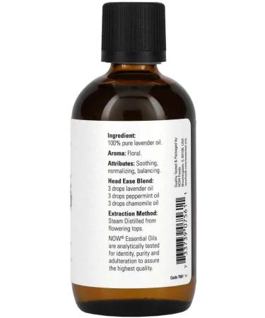 Now Foods Lavender Oil (Lavandula angustifolia)118mL - Buy Online on SooperMarket.com