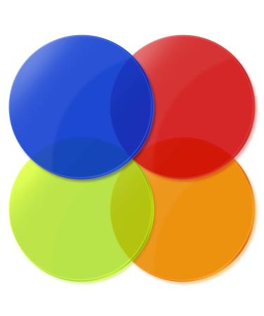 Colorful Clear Acrylic Blank Sheet, Round Acrylic Plastic Disc for Milestone Marking, Painting, Office Sign DIY Project, Clock Background, Wall Decoration, 12 Inch/300mm, Thickness 3mm