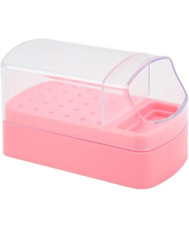 Nail Drill Bit Cleaning Brush Box 30 Hole Manicure Tools Compact Nail Drill Bit Holder Dustproof Display Stand for Nail Salon (Pink) - Buy Online on SooperMarket.com