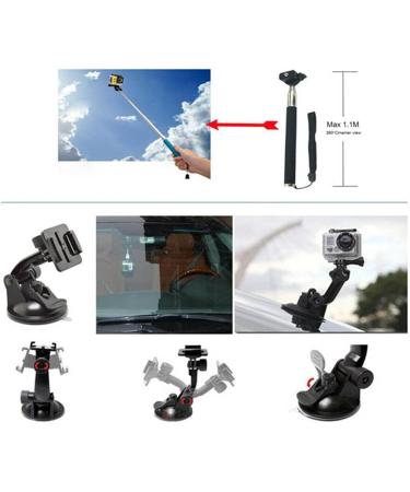 Enzemit 50-in-1 Action Camera Accessories Kit for GoPro, DJI OSMO, SJCAM - Compatible with Hero 10, 9, 8, 7, 6, 5, 4, 3, DJI OSMO Action, SJ4000/5000/6000 - Buy Online on SooperMarket.com